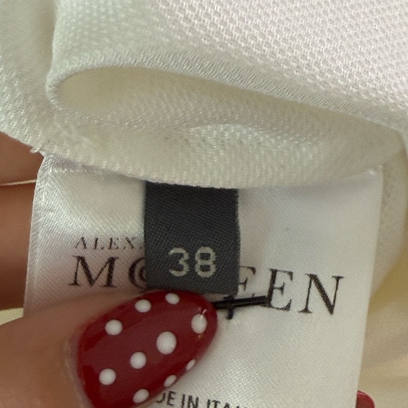 Alexander McQueen 2013 white Cotton Draped High Low Peplum crew neck Tank Top - Picture 12 of 14